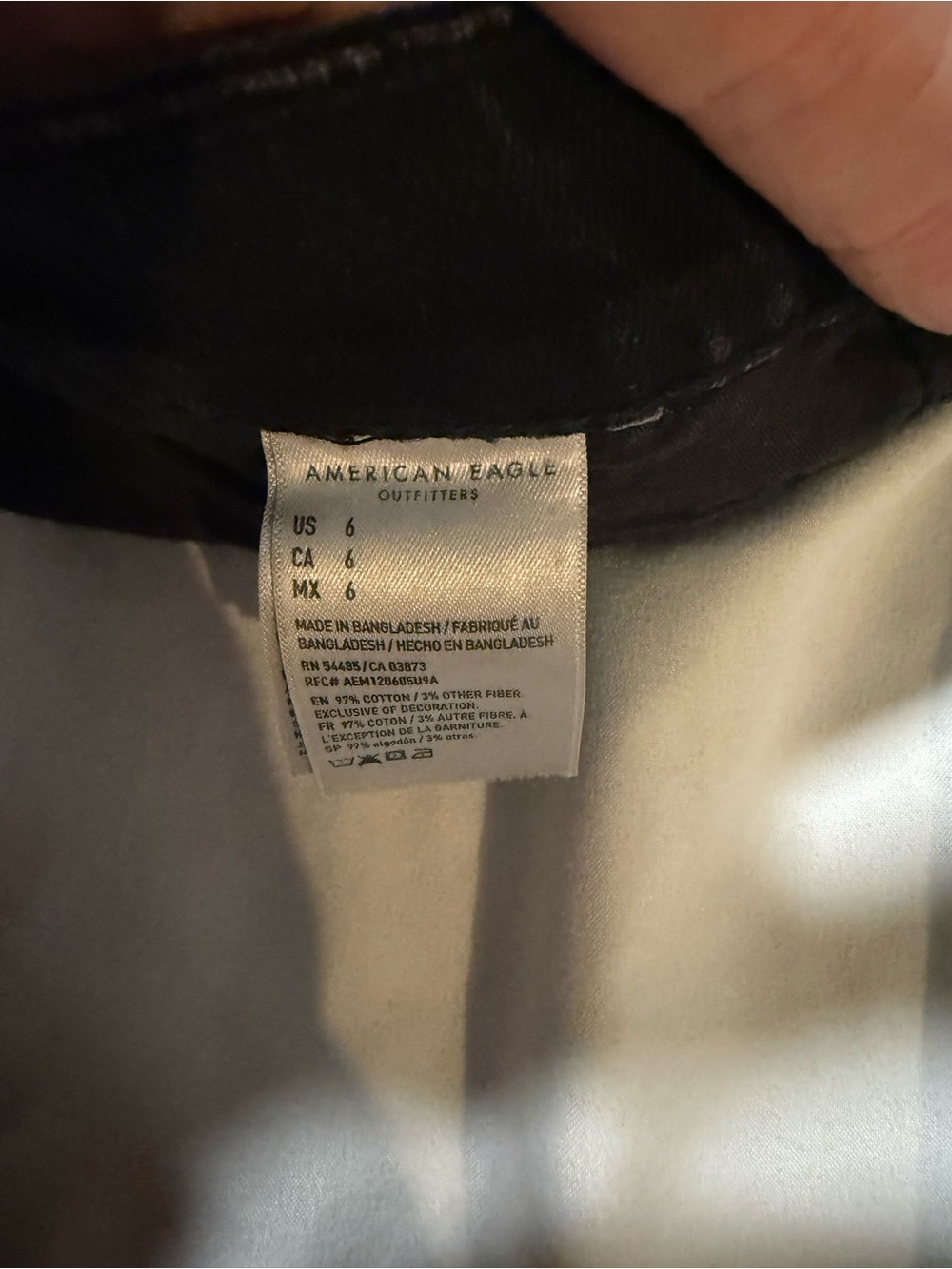 American Eagle Outfitters Black Distressed Cutoff Jean Shorts - Picture 5 of 5